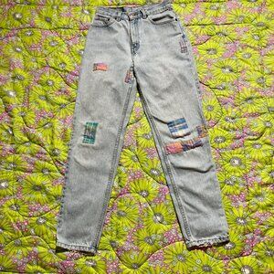 vintage Levis 512 | S - M | 26 in - 27 in | patched upcycled reworked high waist